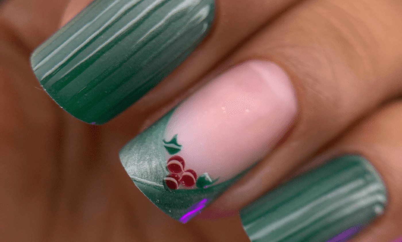 Nail Art com motivo natalício — Lenny Amorim Beauty Studio